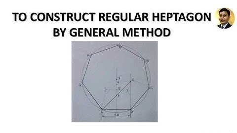Construct a regular heptagon by general method | Geometric Construction | Engineering Drawing