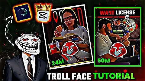 How To Make Viral Troll Face Shorts With Mobile! 🥶 (Capcut + Alight Motion)