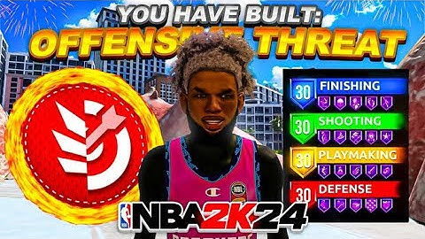 BEST GAME BREAKING GUARD BUILD in NBA 2K24! *RARE* OFFENSIVE THREAT BUILD in NBA 2K24!
