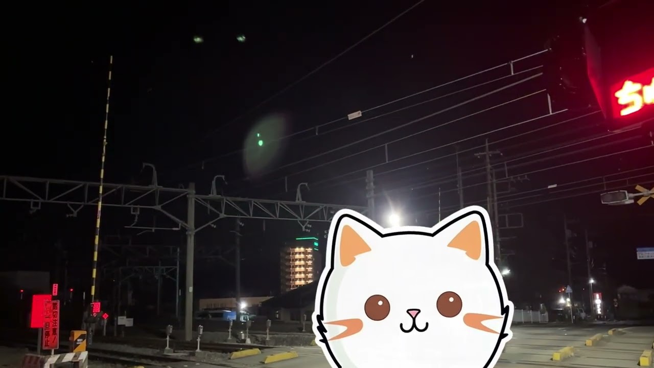 遠くに見えるJR貨物の灯りから旧前橋街道踏切をわたるまで♪ - 2026年2月6日撮影