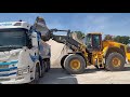 NUOVA PALA MECCANICA VOLVO L180 CARICO SCANIA TRANS GHIAIA EXCAVATOR TRUCK