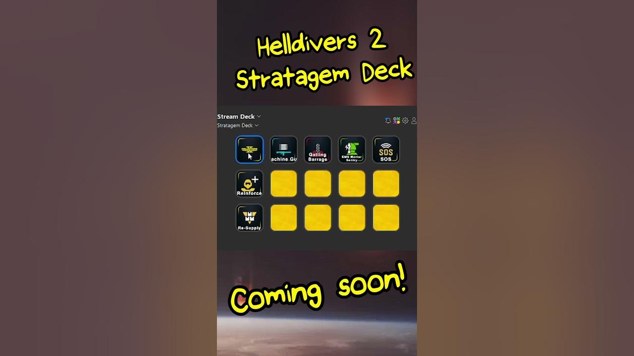 Helldivers 2 Elgato Stream Deck Stratagem Arm Brace Mount Etsystream Deck Helldivers 2