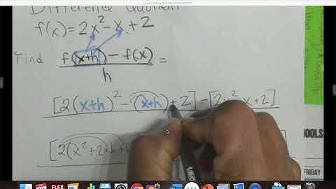 Difference Quotient Example