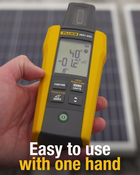 4 measurements in 1 tool | The Fluke Solar Irradiance Meter IRR1