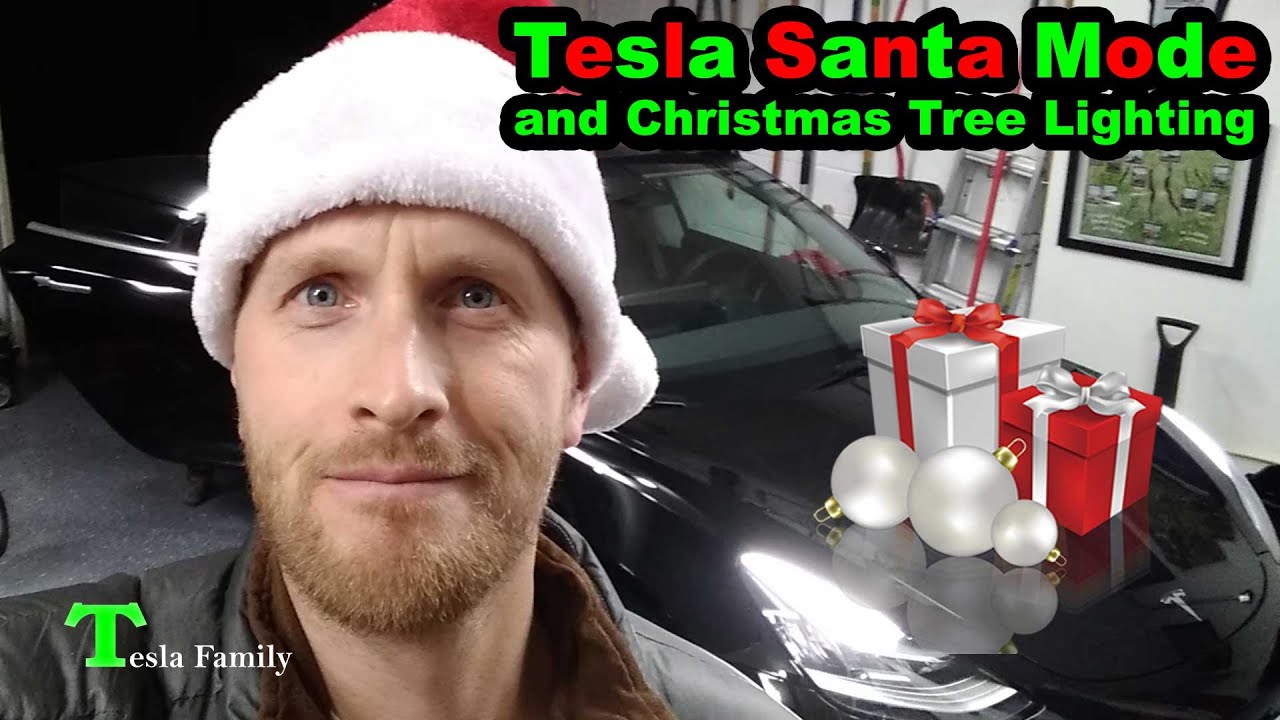 Tesla Santa Mode and Christmas Tree Lighting YouTube