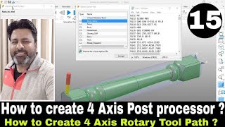 How to create 4 axis post processor in Powermill ? | #Powermill 4 Axis screenshot 4