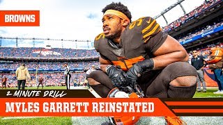 Myles Garrett Reinstated & Additions to Coaching Staff | 2 Minute Drill