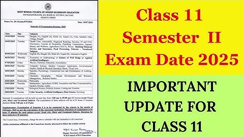 class 11 2nd semester exam date 2025 |class 11 2nd semester routine 2025 |class 11 exam routine 2025