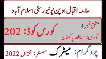 AIOU Code 202 Solved Assignment No 4 Autumn 2022 | Baloch Academy