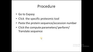 PROTEOMICS-EXPASY TOOLS THEORY  (PART I)