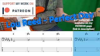 Lou Reed - Perfect Day (Bass cover with tabs)