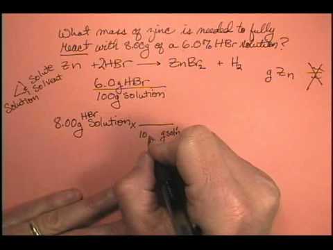 What mass of zinc is required to fully react with 8.00 g of a 6.0% HCl solution?