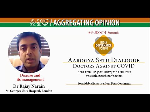 Dr Rajay Narain at 64th SKOCH Summit: India Governance Forum - Doctors Against COVID
