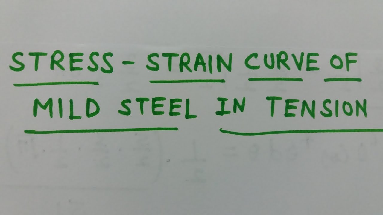 Stress Strain Curve Of Mild Steel In Tension