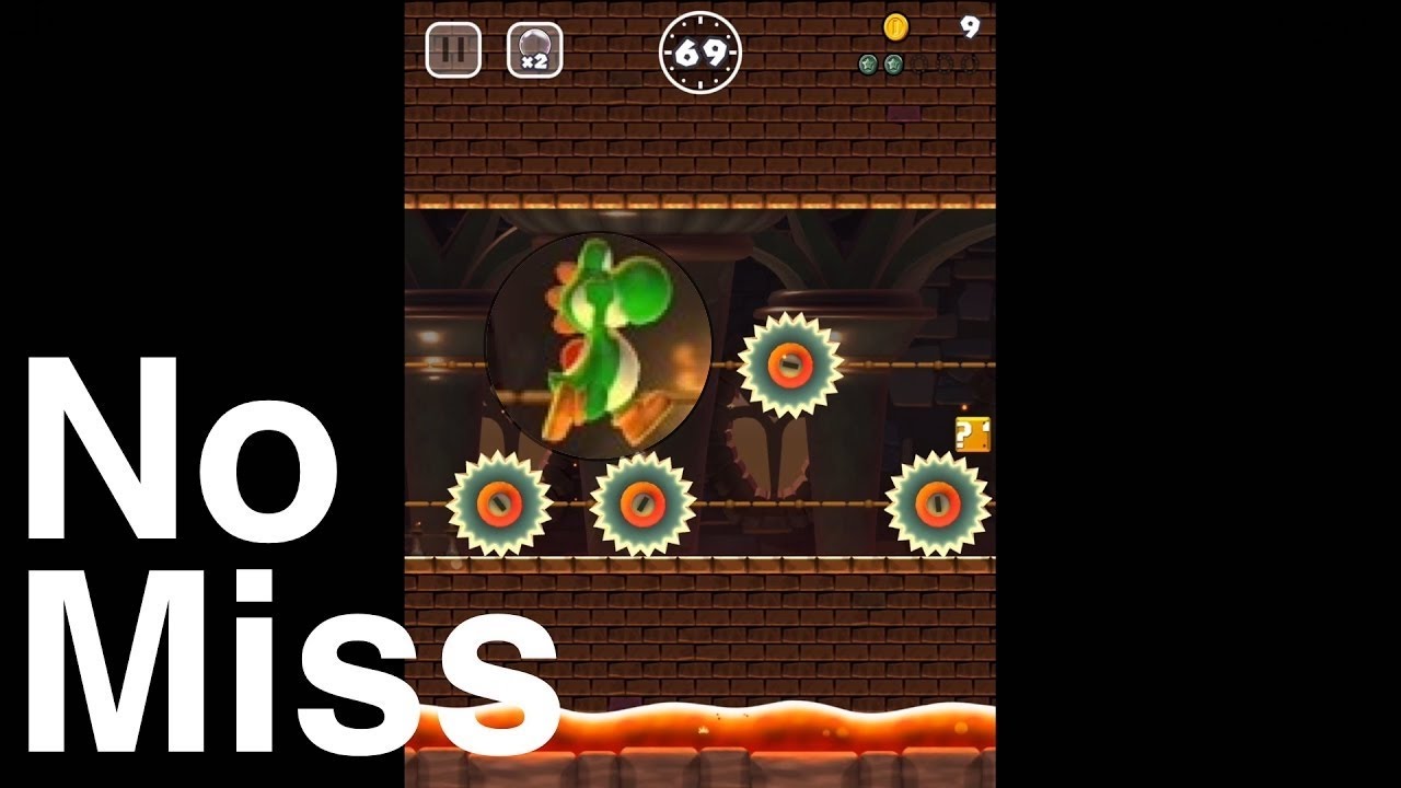 [No Miss] Super Mario Run - Yoshi - Black Coin Pipe Special Course (5 Black Coins)