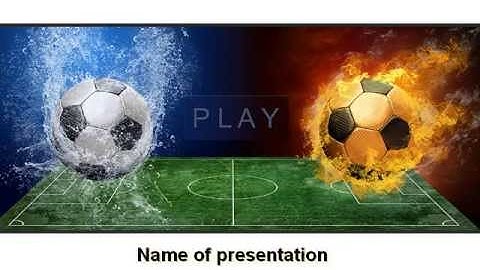 Free Football League PowerPoint Template by PoweredTemplate.com