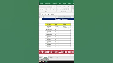 Find Text Position😛 #excel #msexcel #eleganceacademy #ytshorts #shorts #find #shortsvideo #tricks