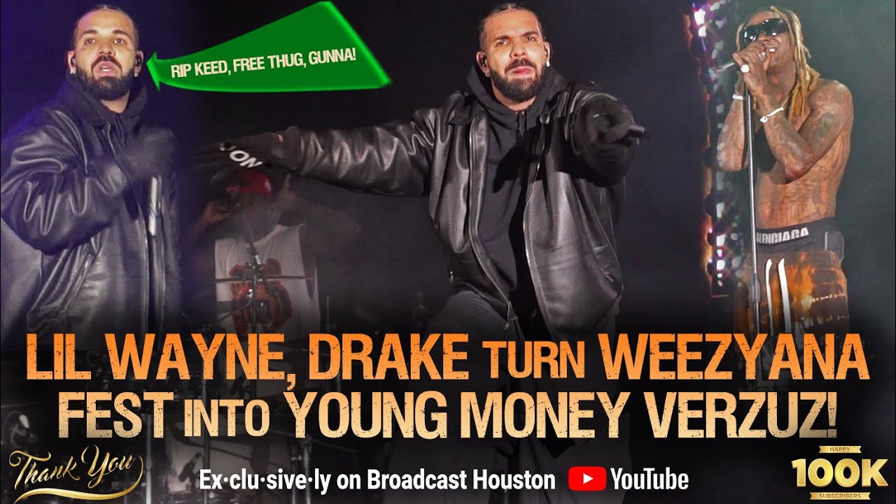 DRAKE Crashes LIL WAYNE Set w/ OLD SCHOOL CAMCORDER & Crowd LOST THEY MIND @ Lil Weezyana Fest 2