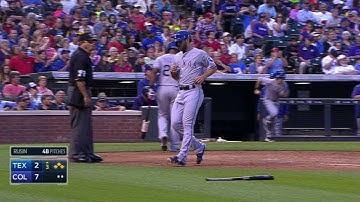 TEX@COL: Fielder bloops an RBI single to right field