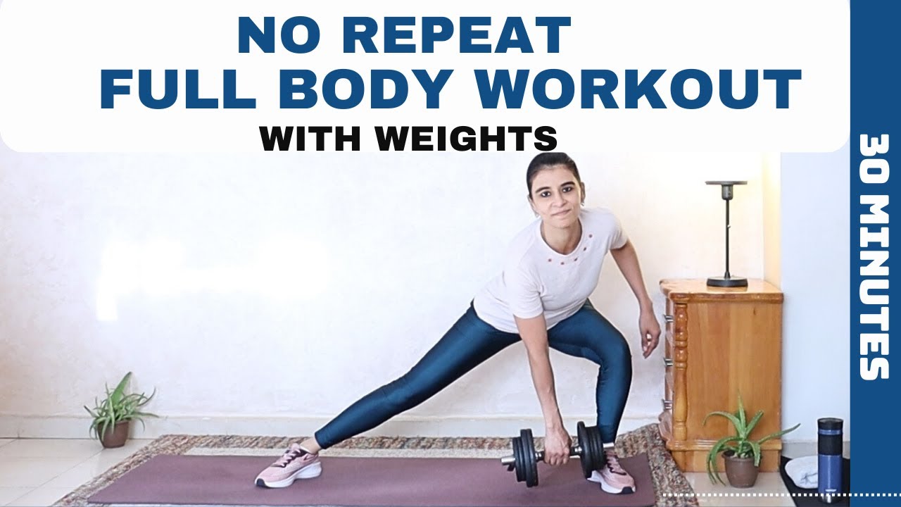 30 Min NO REPEAT Full Body Workout | Burn Fat & Build Strength at Home ...