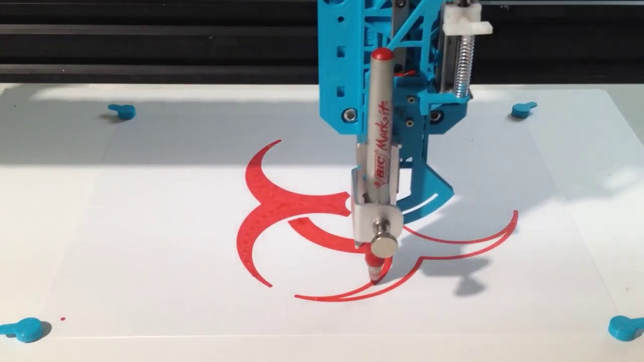ArtBot draws Biohazard sign