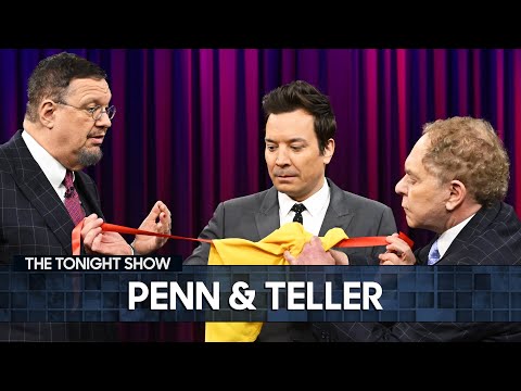 Penn & Teller Add Their Own Twist to a Classic Donut and Ribbon Trick 