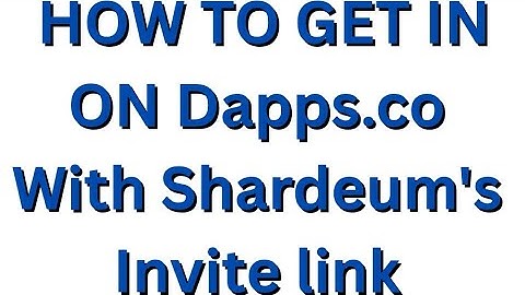 Quick guide: How to access Dapps.co with Shardeum’s invite link on mobile 📱✨