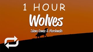 [1 HOUR 🕐 ] Selena Gomez - Wolves (Lyrics) ft Marshmello