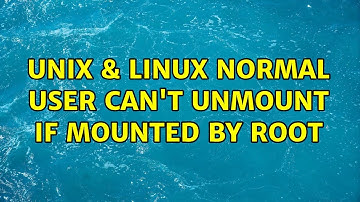 Unix & Linux: Normal user can