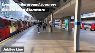 Full Journey on the Jubilee Line: Stratford to Stanmore Station #londonunderground