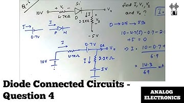 Diode Connected Circuits | Question 4 | Analog Electronics