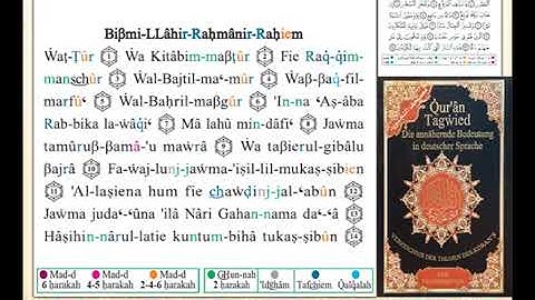 ختمة من مصحف التجويد باللغة الألمانية الصفحة رقم 523