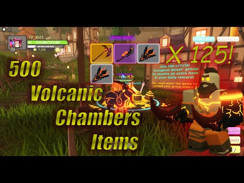 500 Volcanic Chambers Daily Reward Items During Bonus Event. Legendary? ROBLOX | DUNGEON QUEST