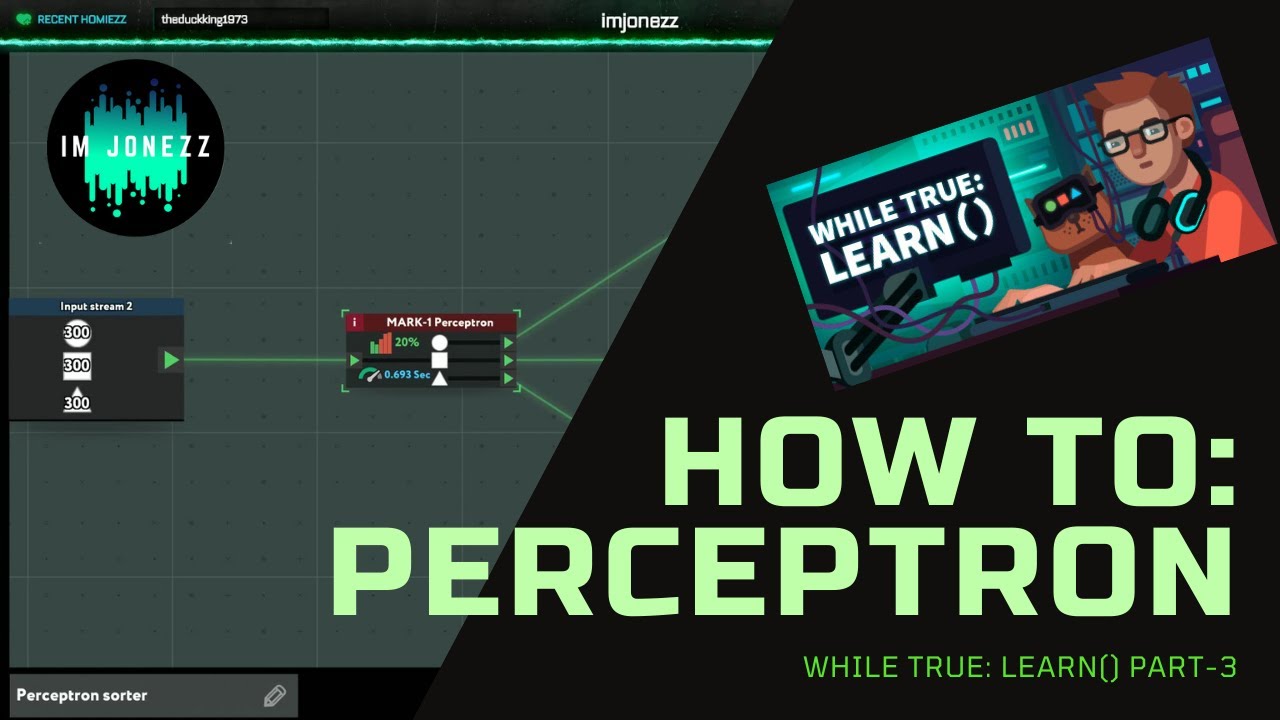How to make a Perceptron in Python (while True: learn() part 3) - YouTube