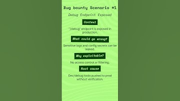 Bug Bounty Scenario-Debug Endpoint Exposed #bugbounty #cybersecurity #ethicalhacking #interviewprep