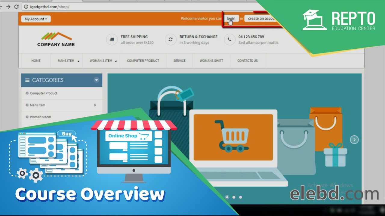 REPTO - E-Commerce website with Open Cart | Course Overview 02