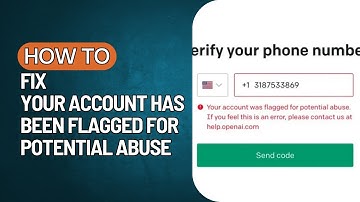 Fix ChatGPT: Your account has been flagged for potential abuse (2023)