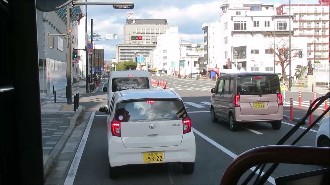 大分バス12811　ホルトホール大分⇒松が丘⇒グリーンプラザ北　前面展望動画