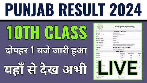 Punjab 10th class result 2024 kaise check kare, how to check Punjab 10th class result 2024, pseb