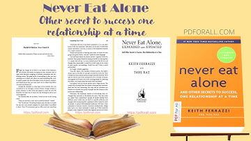 Never Eat Alone PDF - Other secret to success one relationship at a time