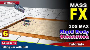 Mass Fx Rigid Body Tutorial 3Ds Max | Filling a container with balls |  MassFX | VFXMentor
