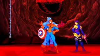 Marvel VS Capcom 2 - Spider-Man\/Captain America\/Psylocke - Expert Difficulty Playthrough