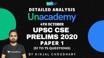 Detailed Analysis of UPSC CSE Prelims 2020 Paper 1 | Part 3 | Prelims Answer Key | Kinjal Choudhary