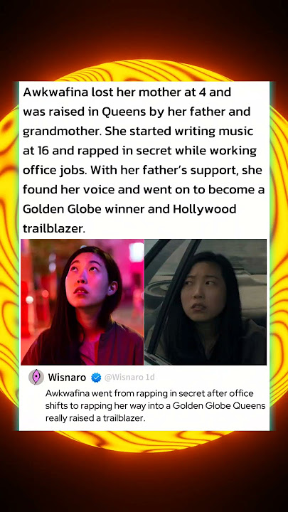 Awkwafina lost her mother at 4 and was raised in Queens by her father and grandmother