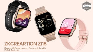 ‎ZKCREATION ZI18 Smartwatch - DAFIT App - Android & IOS Connected Watch - IP67 - I18 Watch Unboxing screenshot 2