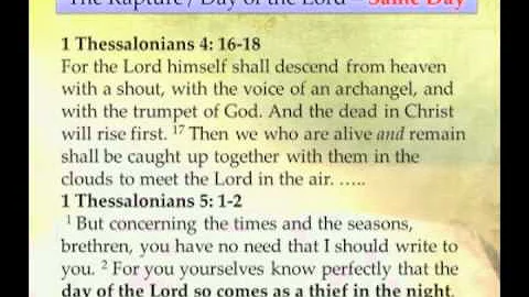 The Rapture and the Day of the Lord are on the Same Day