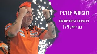 Peter Wright on his first perfect TV 9 dart leg