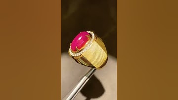 nhẫn nam màu đẹp ruby Yên Bái sao nhẹ lên mẫu nhẫn cực sáng nổi bật giữa đám đông