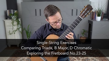 Exploring the Fretboard No.23-25: Single-String Exercises on the 1st and 2nd Strings on Guitar