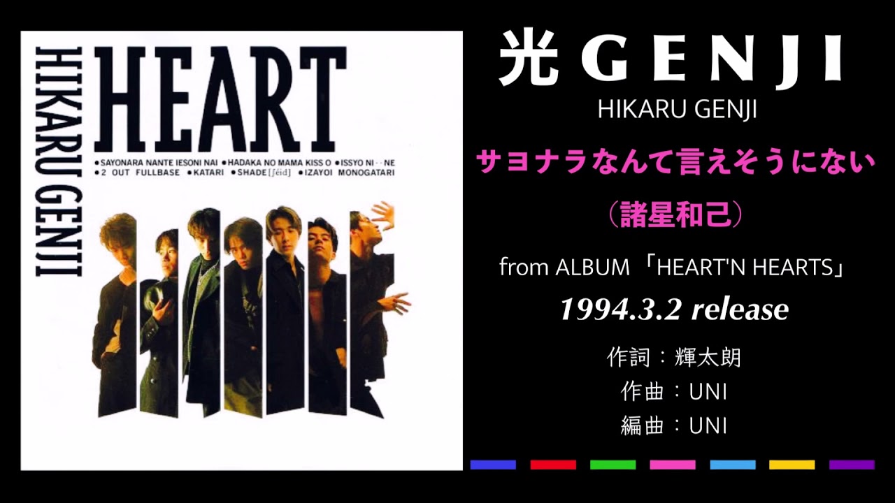 光GENJI［諸星和己］サヨナラなんて言えそうにない（1994）